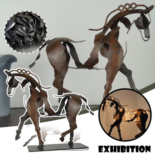 Adonis' paard-Metalen sculptuur