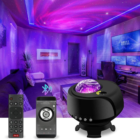 Projecteur Polaris GalaxyMC | Projecteur d'aurores boréales enchanteur avec haut-parleur Bluetooth intégré