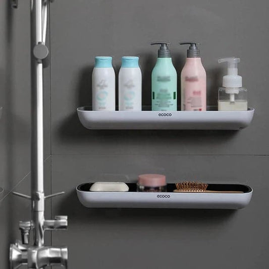 🚿 Eenvoudig te monteren badkameropbergrek - boren niet nodig