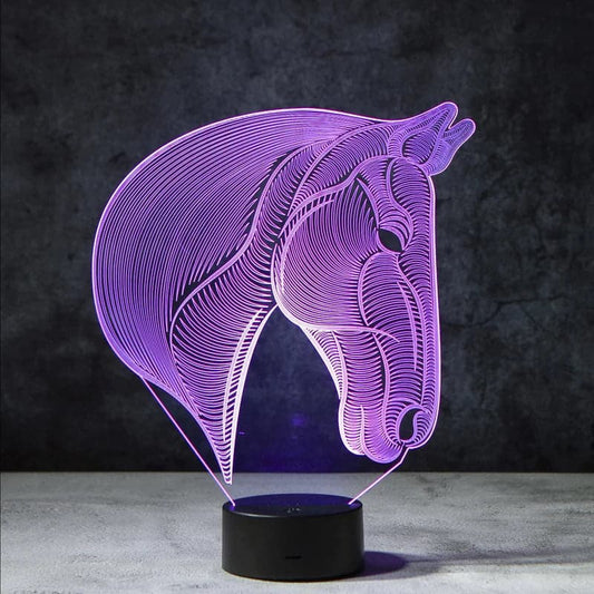 3D Horse Night Lamp™ | Aangedreven LED Acryl Glas